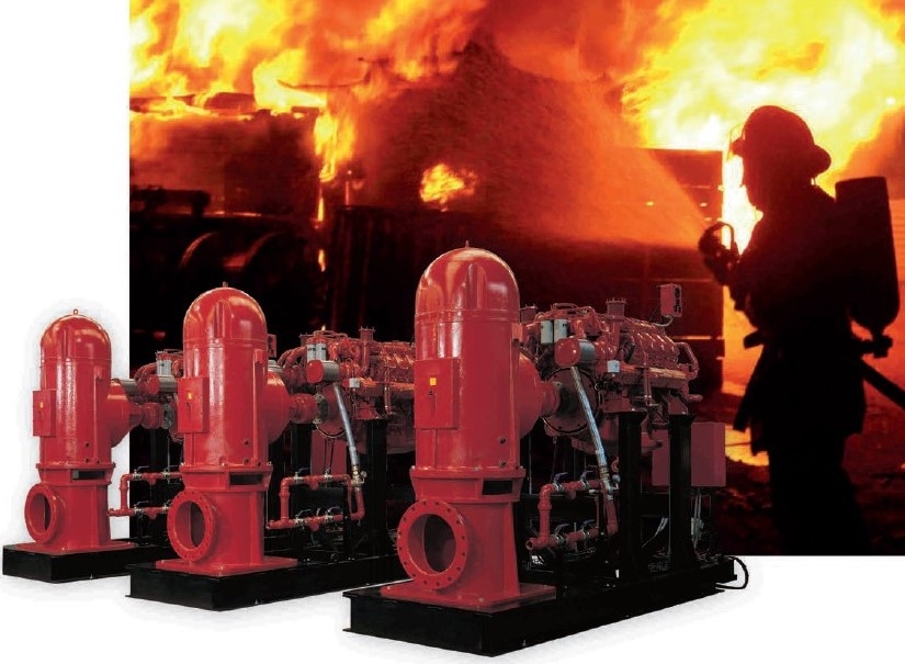 Diesel brandweerpompen met een zeer hoge watercapaciteit