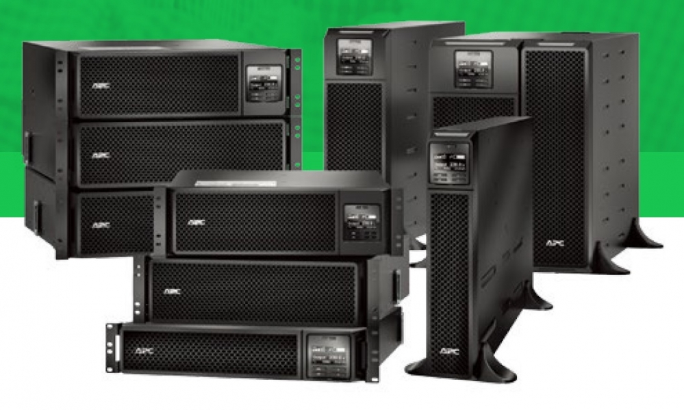 Smart-UPS (420 tot 5000VA-toren, 250 tot 5000VA-rekmontage 1U-5U)