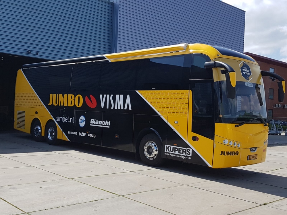 2019-04-24 Jumbo Visma wielerbus met SDMO generator van SIM Holland (2)